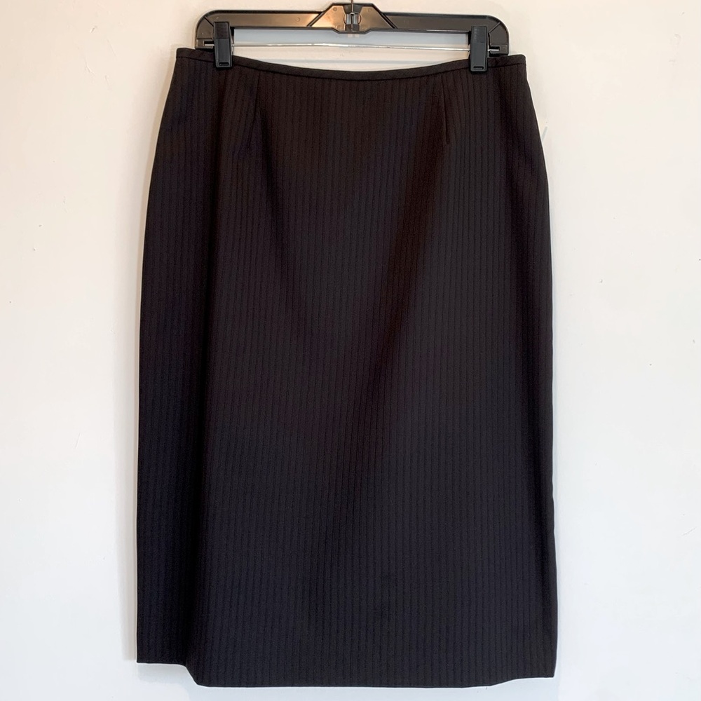 Sag Harbor Black Skirt Jacket Suit Camellia Button & Ribbon Detail 14 - Picture 3 of 15
